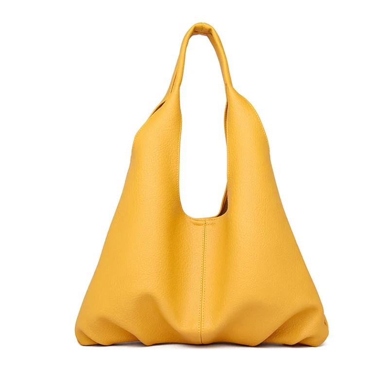 ToteVerse Leather Dumpling Tote Bag