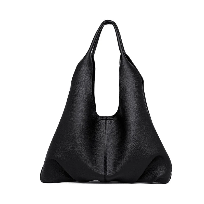 ToteVerse Leather Dumpling Tote Bag