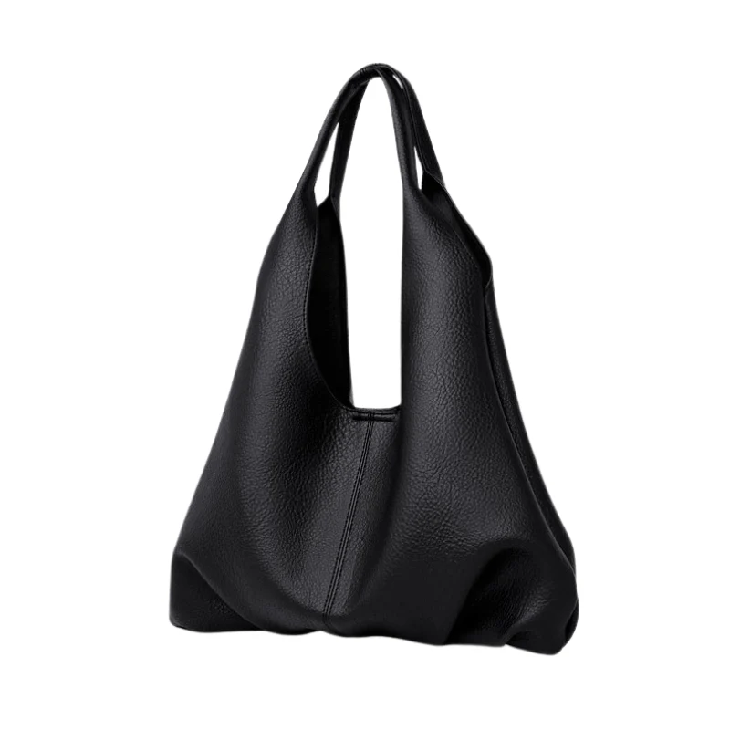 ToteVerse Leather Dumpling Tote Bag